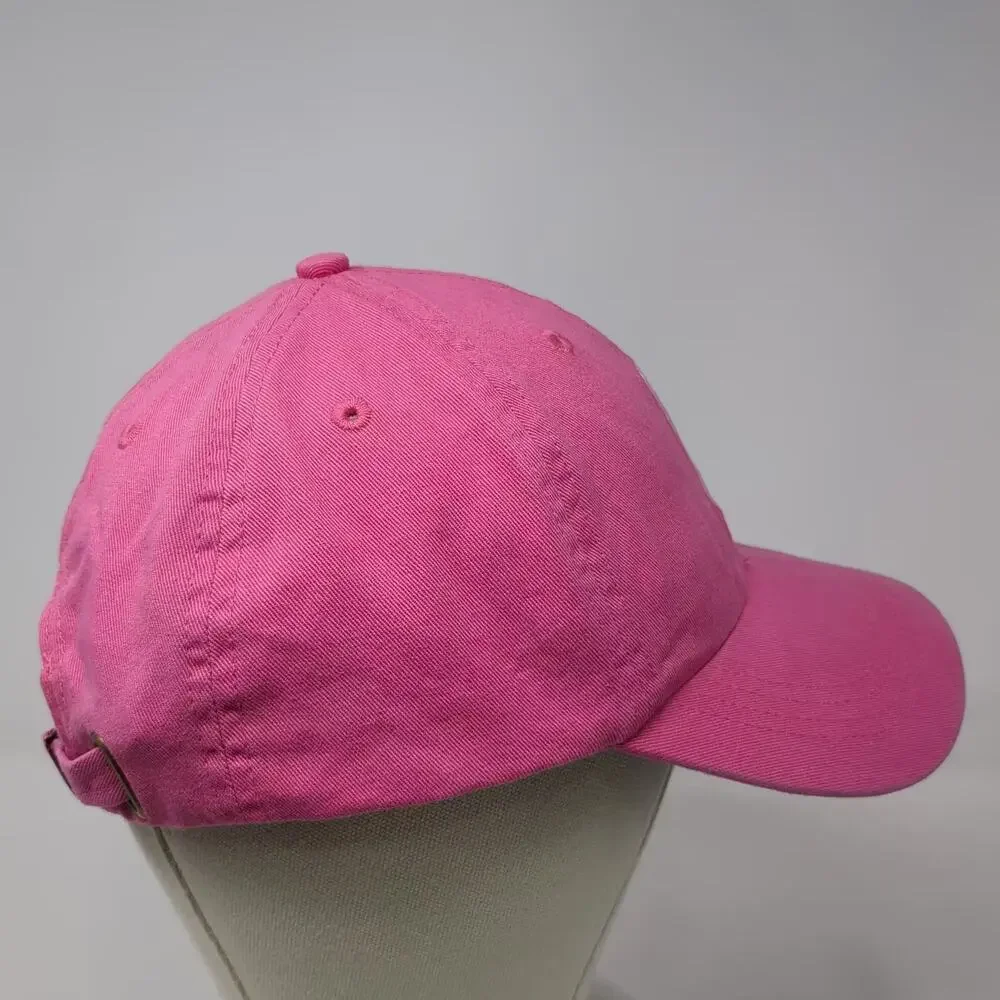 Alternative Baseball Cap Pink White OS Ribbon ConocoPhillips Logo Slideback Hat - Picture 5 of 9